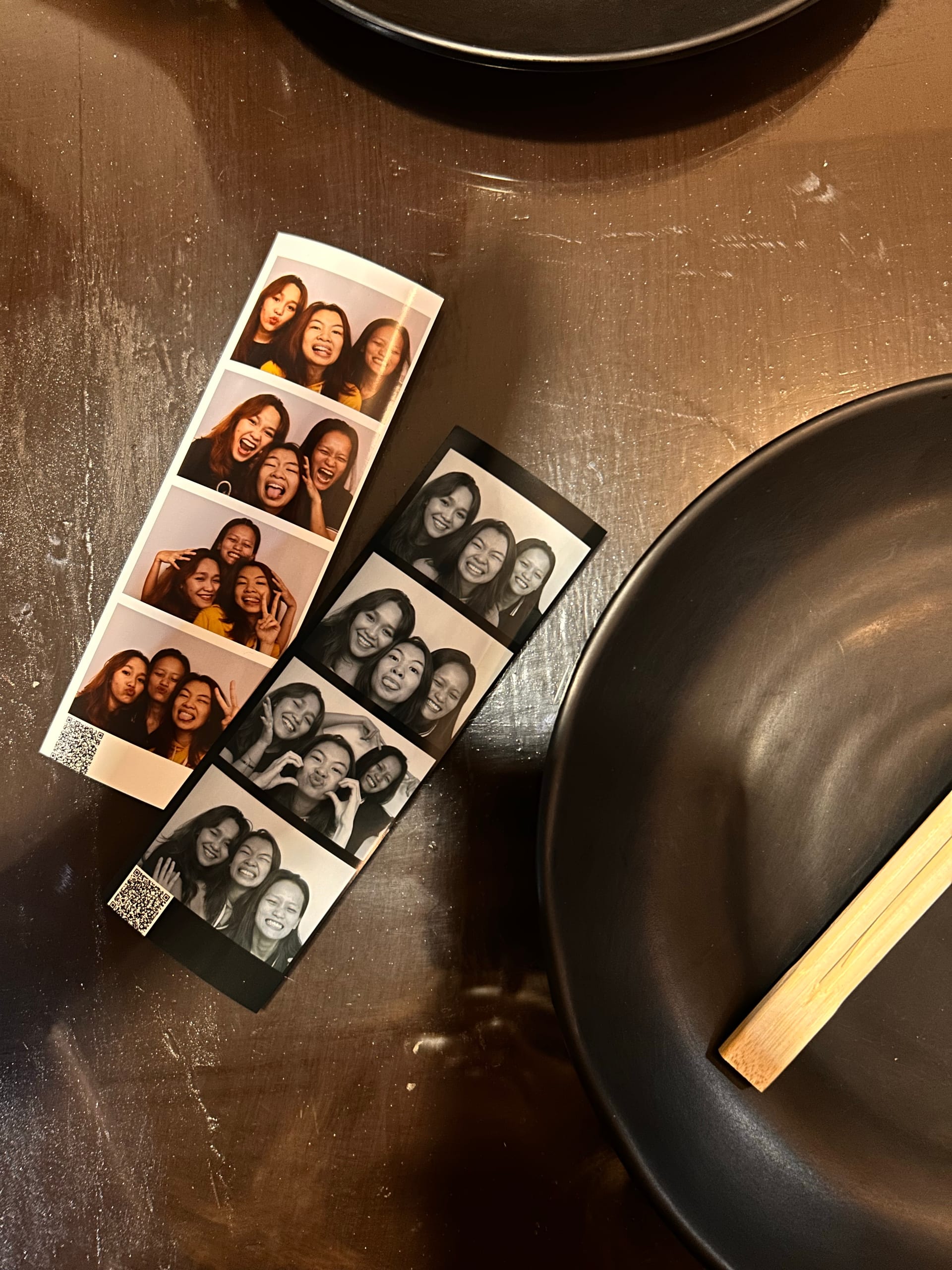 Four people, one photo booth